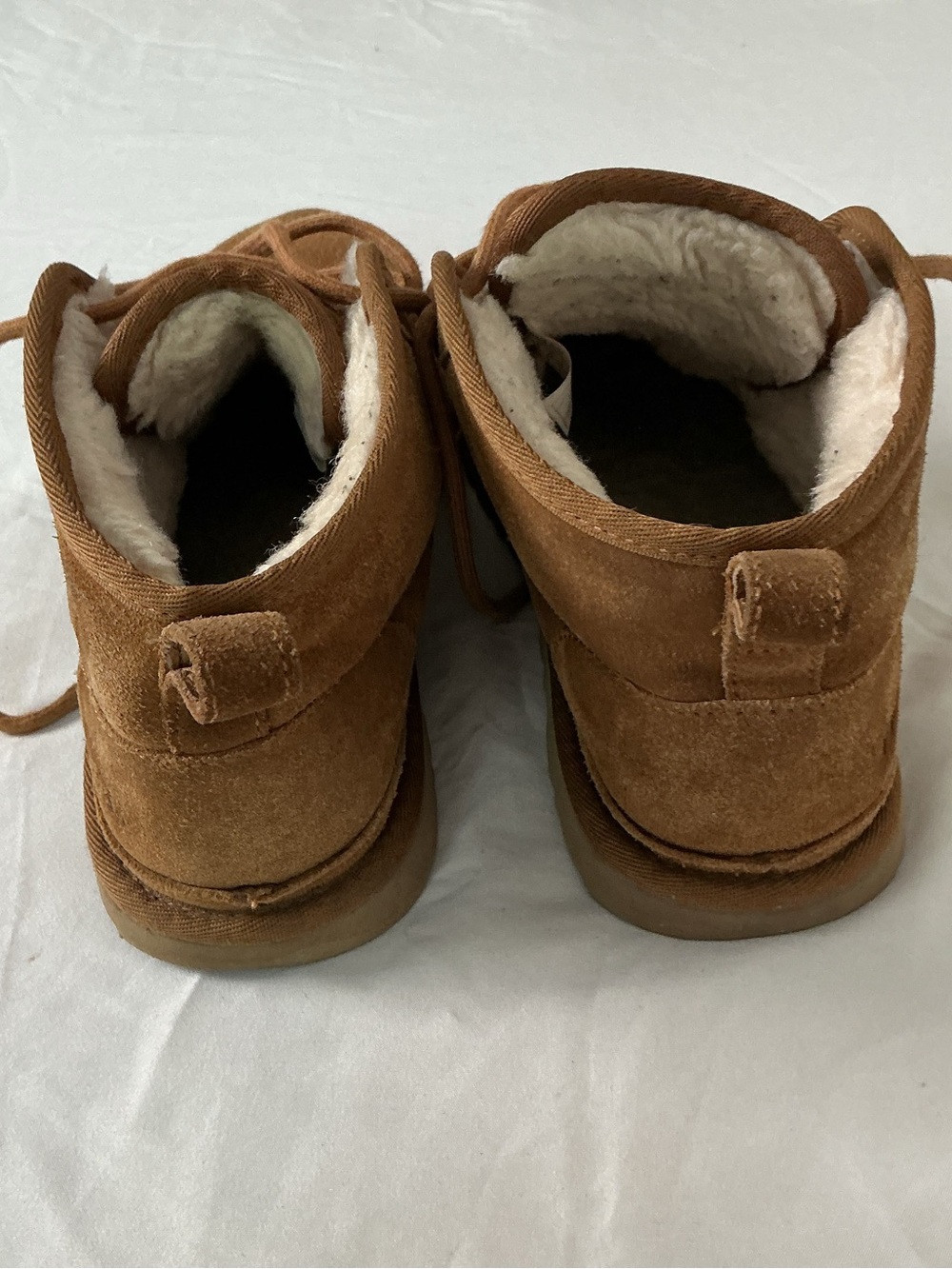 UGG Neumel Chestnut Suede Shearling Chukka Ankle Boots Women’s Size 8 - Picture 4 of 7